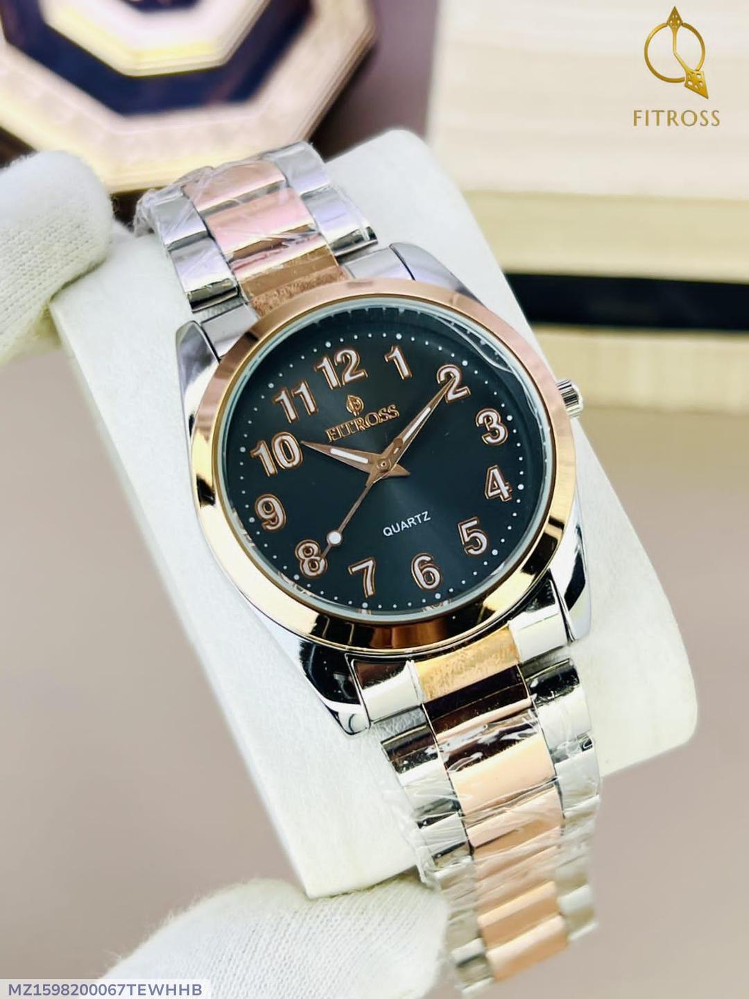 Men's water Resistant Golden chain strap Quartaz watch