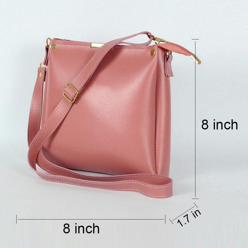 Girls Rexine plain hand bag