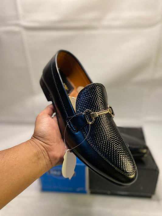Product Name: Men's Synthetic Leather Fancy Loafers NU-Black-Croco